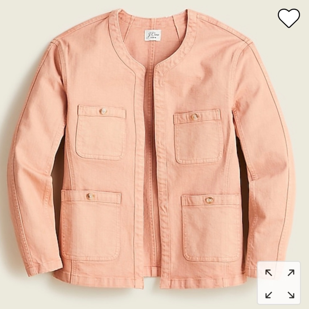 EUC J. Crew Simone relaxed garment-dyed jacket in Luxury Camel sz M